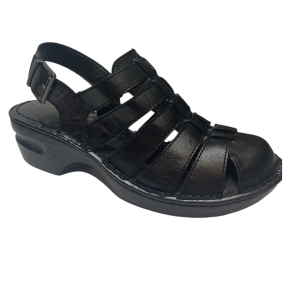 B.O.C. BORN CONCEPT BLACK FISHERMANS WOVEN SLINGBACK SANDALS SZ 9 MED EUC - Picture 9 of 11